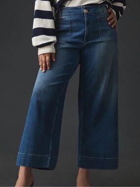 The Denim Colette Cropped Wide-Leg Jeans
Anthropologie